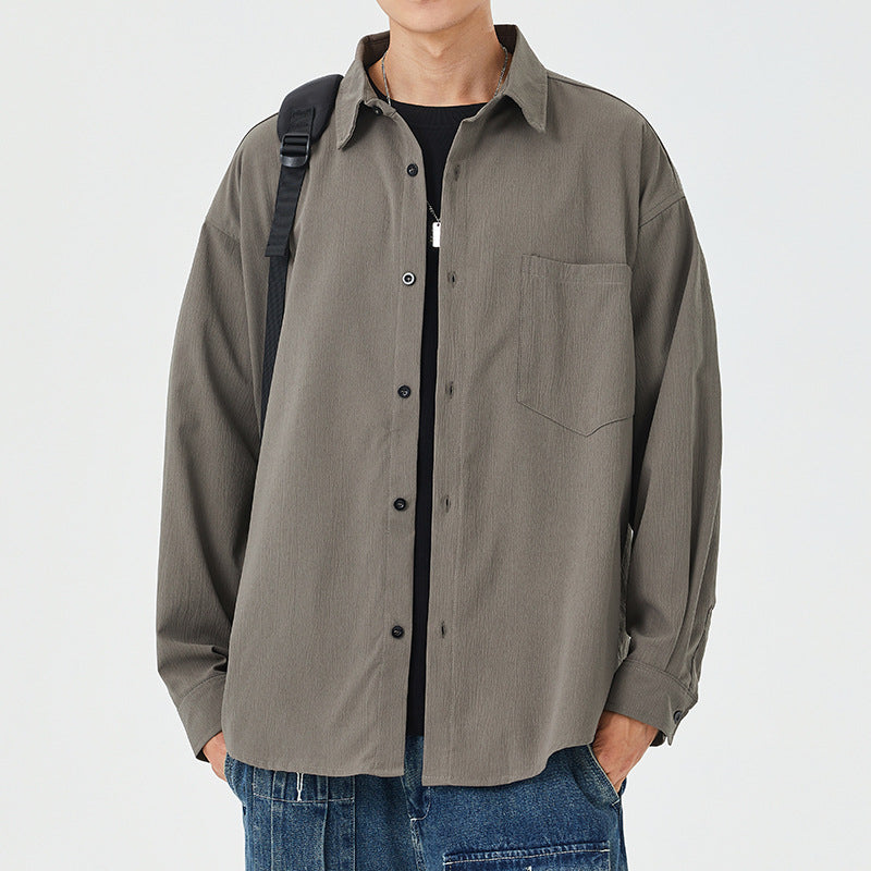Herren lässiges Overshirt mit Brusttasche Echoarchiv