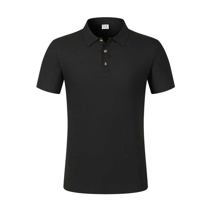 Herren Polohemd mit strukturiertem Design und eleganten Knopfdetails Echoarchiv