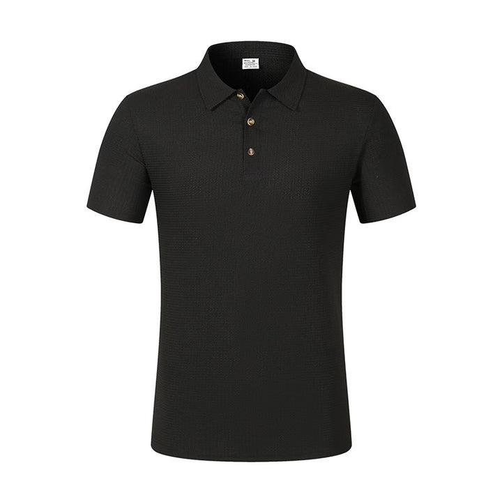 Herren Polohemd mit strukturiertem Design und eleganten Knopfdetails Echoarchiv
