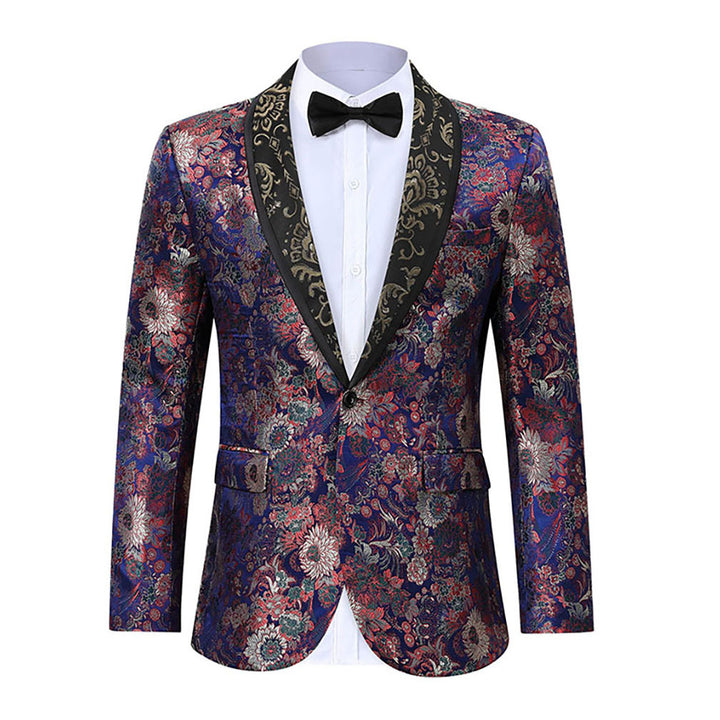 Herren Blumenmuster Smokingjacke Echoarchiv