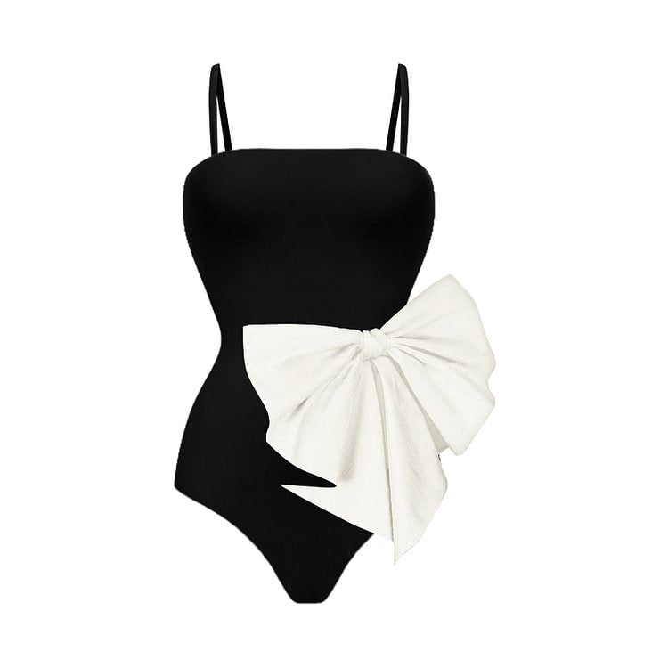 Damen Einteiler Badeanzug mit eleganter Schleifenapplikation Echo Archiv