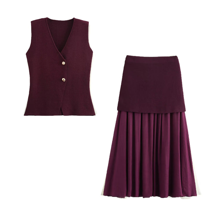 Damen Zweilagiger Chiffon-Maxirock mit glattem Hüftbesatz und A‑Linien‑Fall Echo Archiv