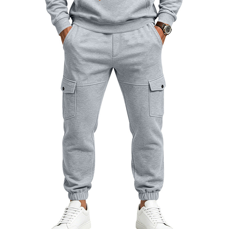Herren Cargo-Jogginghose mit aufgesetzten Klappentaschen und elastischem Bündchen Echoarchiv