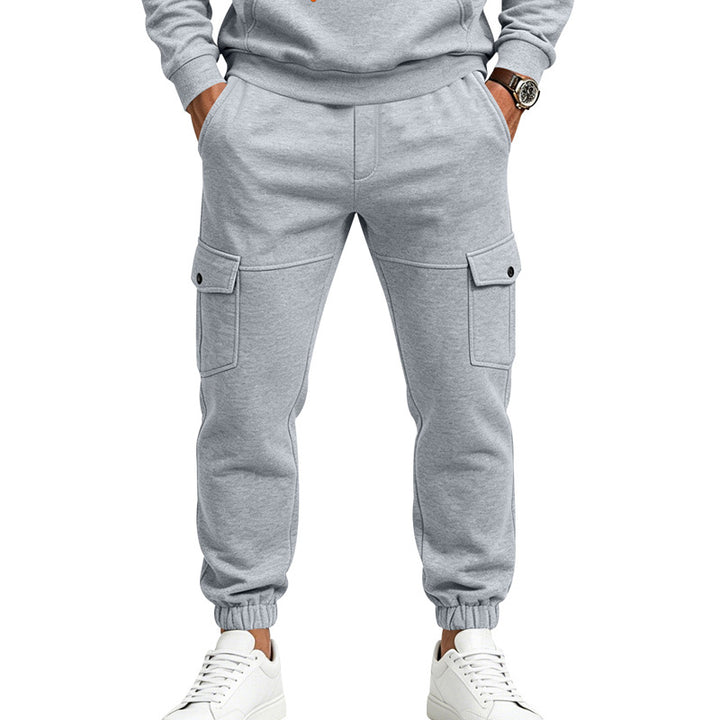 Herren Cargo-Jogginghose mit aufgesetzten Klappentaschen und elastischem Bündchen Echoarchiv