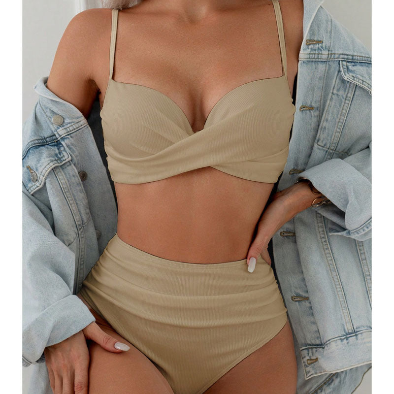Damen Hochgeschnittener Bikini mit elegantem Bustier Echo Archiv