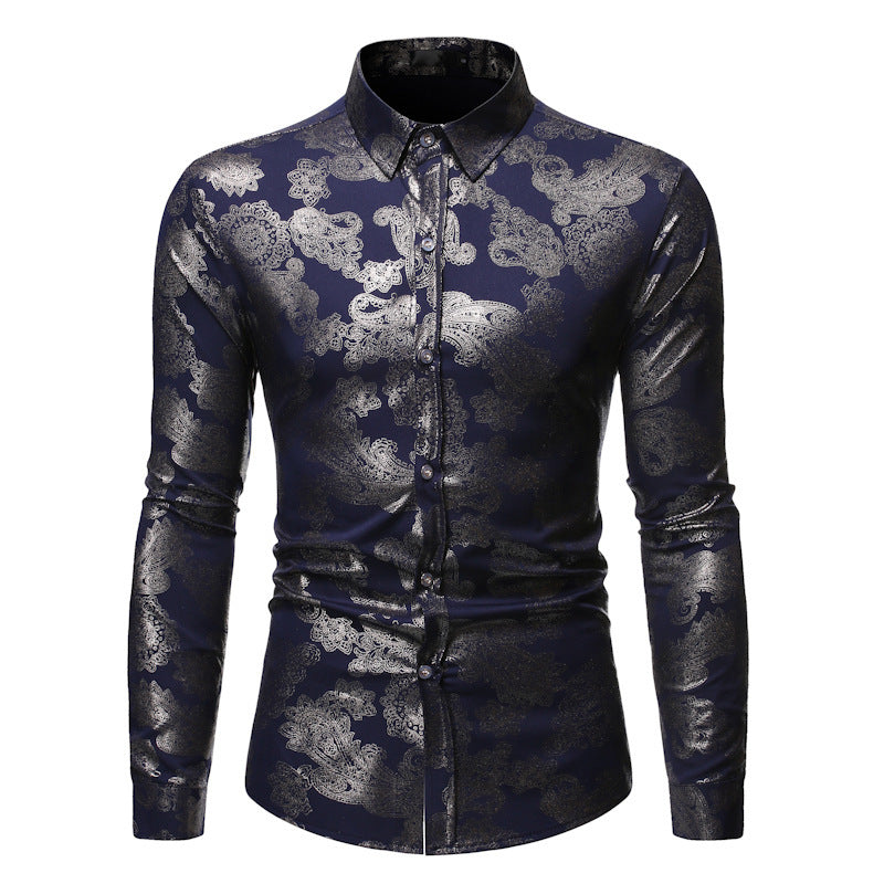 Herren Elegantes und stilvolles Hemd mit floralem Muster Echoarchiv
