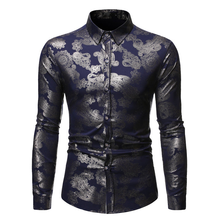 Herren Elegantes und stilvolles Hemd mit floralem Muster Echoarchiv