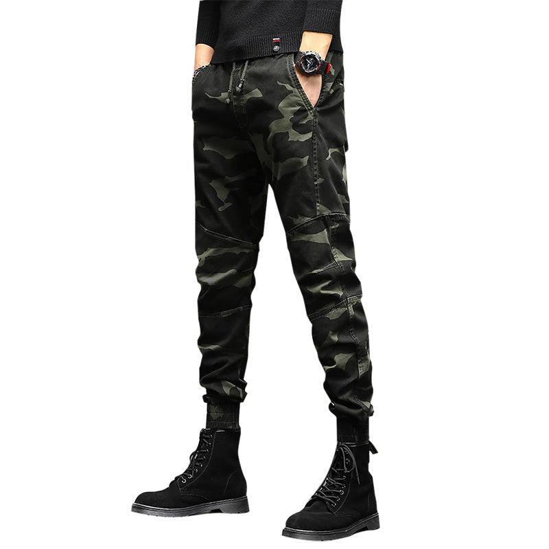 Herren Cargojogger mit Camouflage‑Muster, ergonomischen Kniepaneelen und elastischem Tunnelzugbund Echo Archiv
