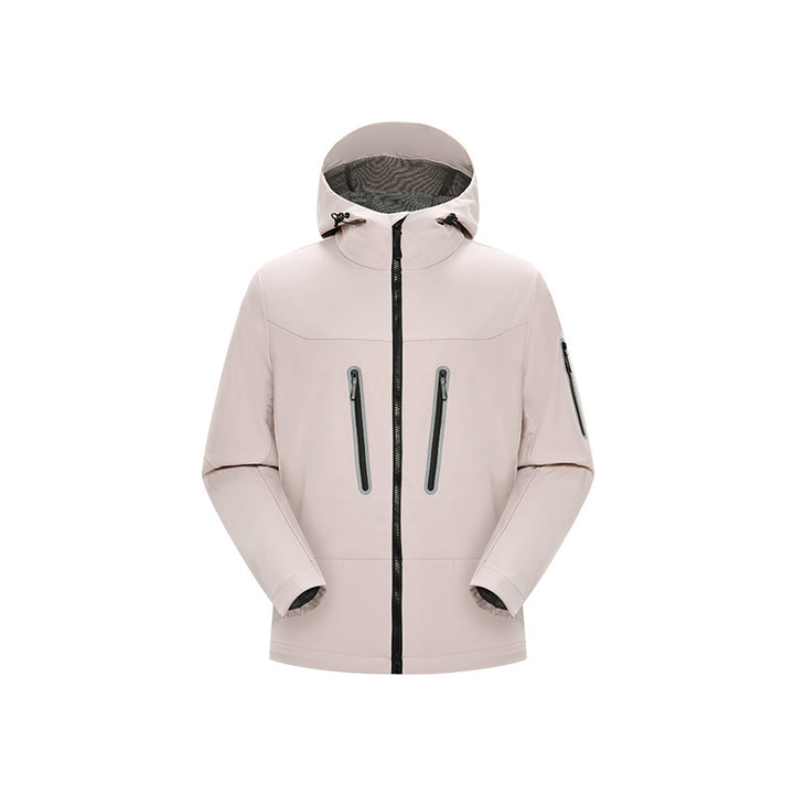 Herren Multifunktions-Softshelljacke mit ergonomischem Wetterschutz, verstellbarer Kapuze und senkrechten Reißverschlusstaschen Echo Archiv