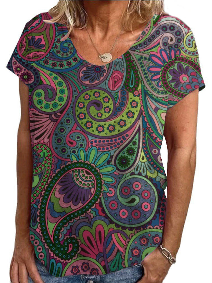 Damen T-Shirt mit einzigartigem Mandala-Design Echo Archiv