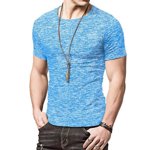 Herren Freizeit T-Shirt mit meliertem Design und Rundhalsausschnitt Echoarchiv