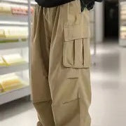 Herren Baggy-Cargohose im Oversize-Utility-Style mit elastischem Bund & Mehrfachtaschen Echo Archiv