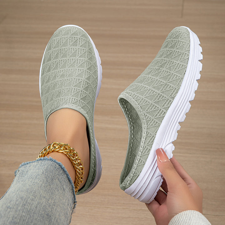 Damen nan atmungsaktiver Netz-Slipper mit Diamantstruktur-Obermaterial und gedämpfter Leichtsohle Echo Archiv
