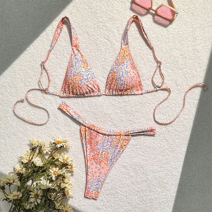 Damen Triangel-Bikini mit verspieltem Blumendesign Echo Archiv