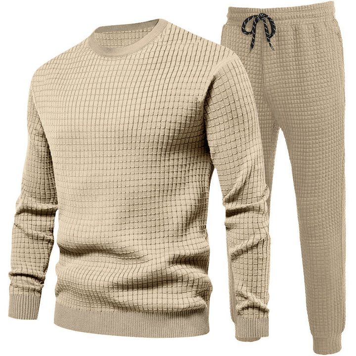 Herren Oberteil und Jogginghose Set mit strukturiertem Design Echoarchiv