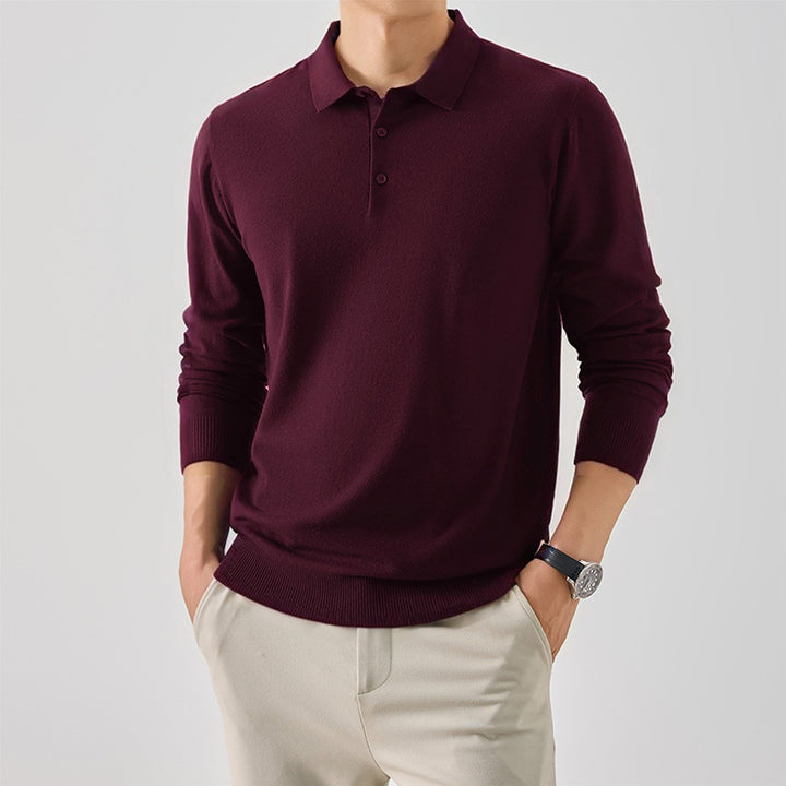 Herren Langarm-Polo-Shirt Echoarchiv