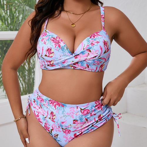 Damen Hochtailliertes Bikini-Set mit raffiniertem Knoten-Design Echo Archiv