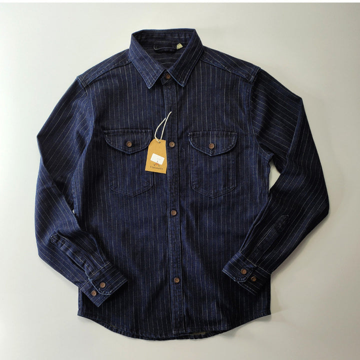 Herren Karierte Denim-Hemdjacke Echo Archiv