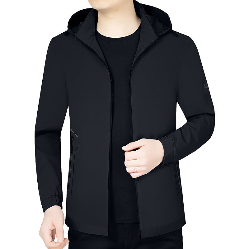 Herren Leichte Kapuzenjacke im urbanen Travel-Style mit Dreiviertelärmeln – Taviero