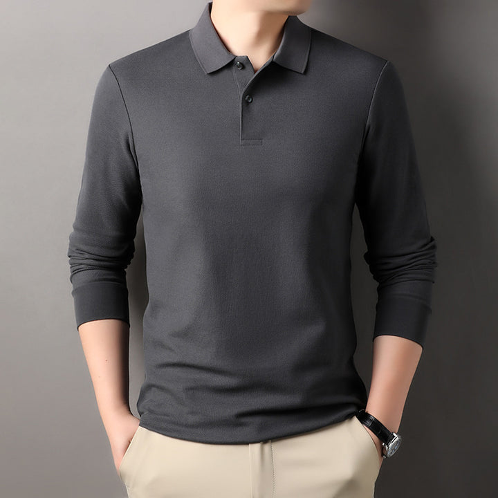 Herren Poloshirt mit langem Arm aus atmungsaktivem Funktionsmaterial Echoarchiv