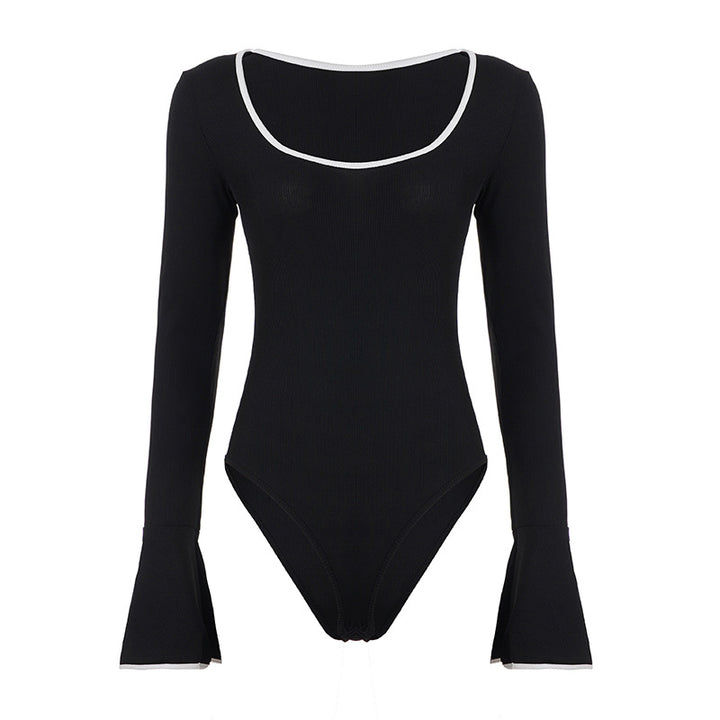Damen Body mit langen Ärmeln und elegantem Rüschenabschluss Echo Archiv