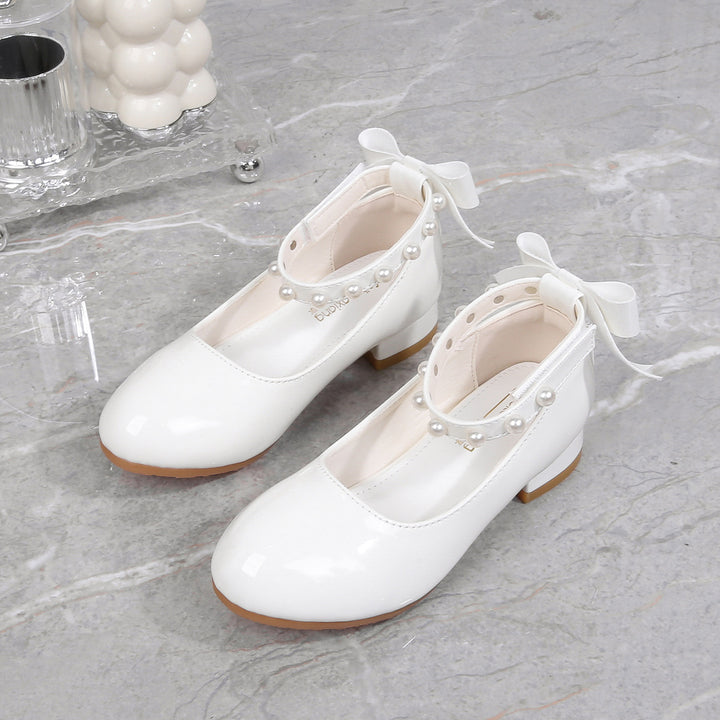Mädchen Ballerinas mit Perlen- und Schleifenverzierung Echo Archiv
