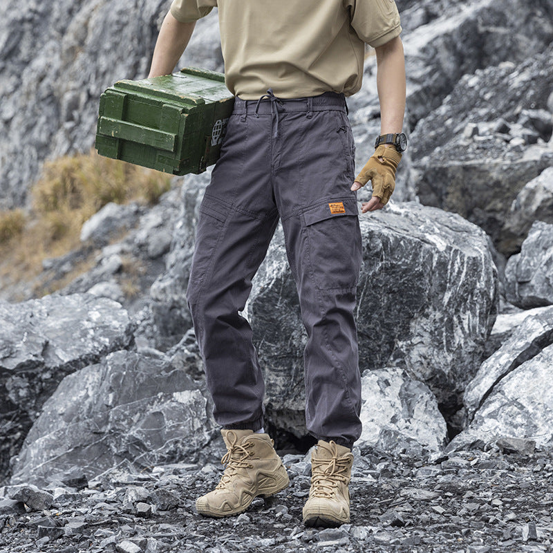 Herren Abenteuer‑Cargojogger aus Ripstop‑Baumwollmix mit Elastischem Bund, Knieeinsätzen und Multifachtaschen Echo Archiv