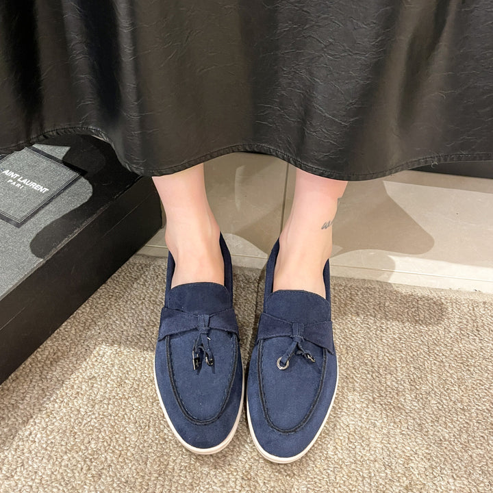 Damen Elegante Wildleder-Loafer mit Quasten und gepolstertem Komfortfußbett – Lioré