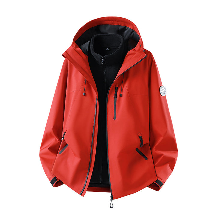 Herren dreiteilige Softshell-Outdoorjacke mit abnehmbarem Fleecefutter und Kapuze Echoarchiv