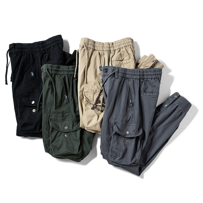 Herren Cargo-Joggerhose im Utility-Look mit elastischem Bund, Mehrfach-Taschen und gerippten Beinabschlüssen Echo Archiv