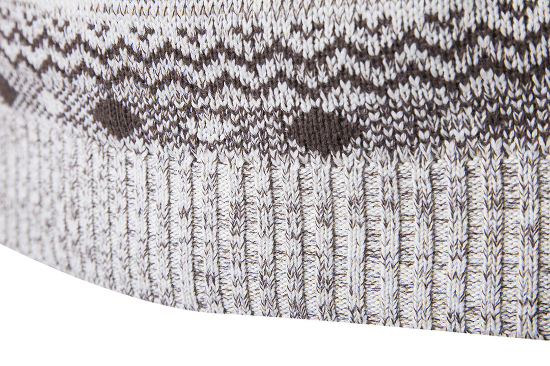 Herren modischer Strickpullover mit traditionellem Norwegermuster Echoarchiv