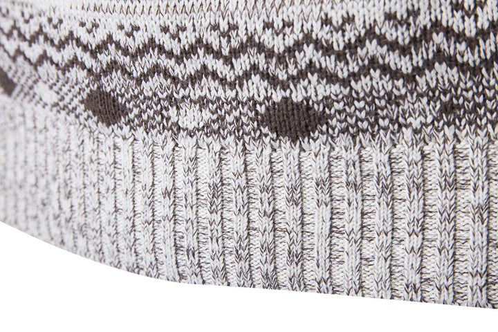 Herren modischer Strickpullover mit traditionellem Norwegermuster Echoarchiv