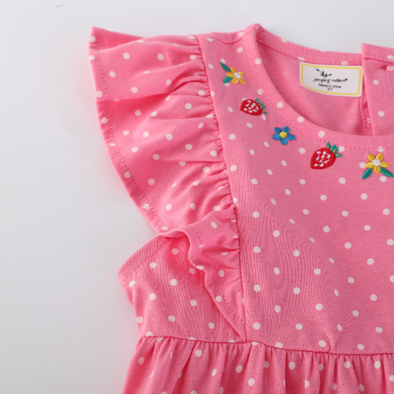 Mädchen Freizeitkleid mit zauberhaften Katzenmotiven Echo Archiv