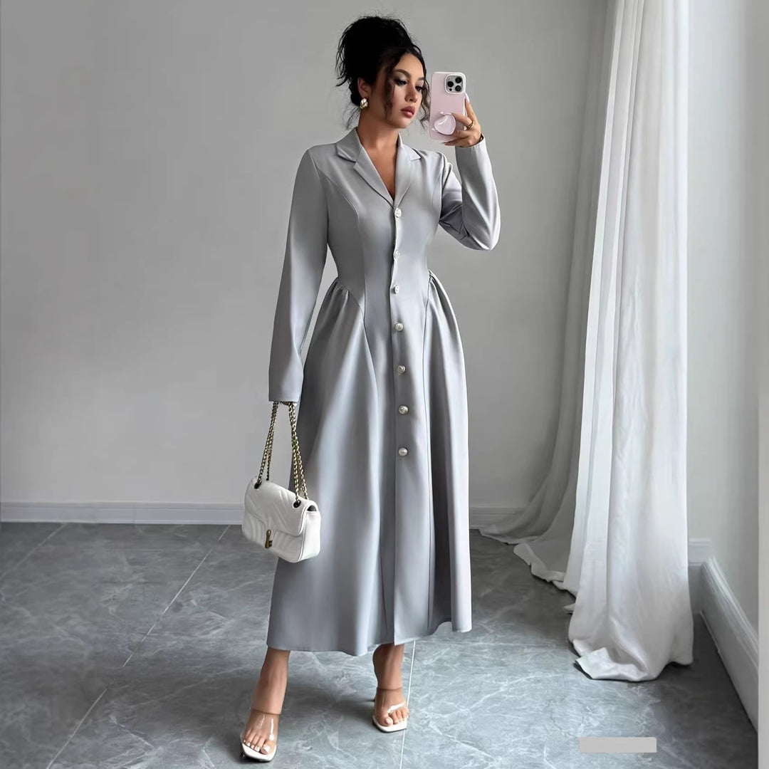 Damen Elegantes Midikleid im Blazerstil mit taillierter Schnittführung – Valéne