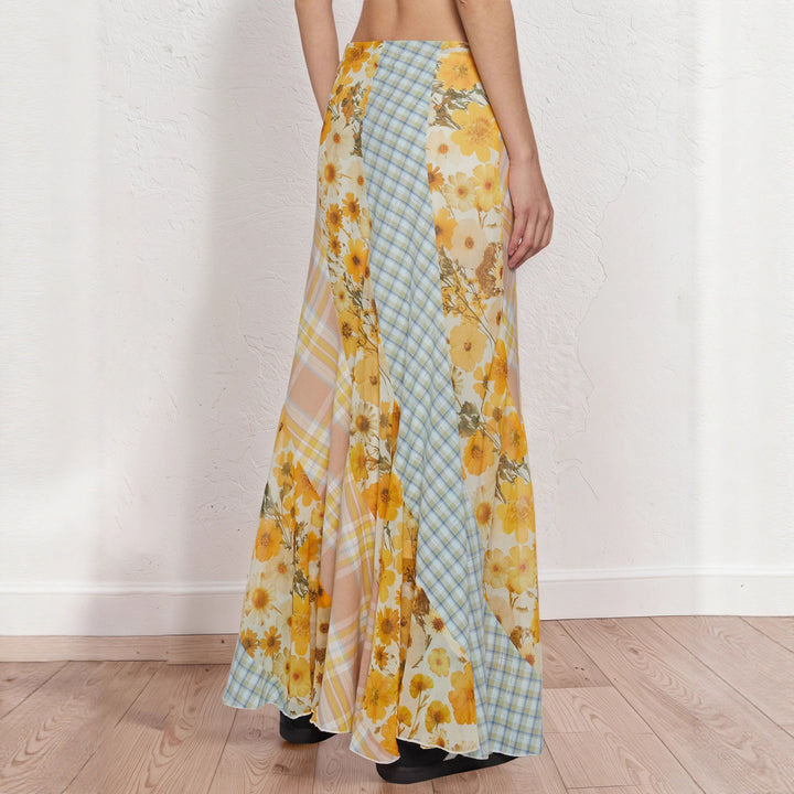 Damen Maxirock mit floralem Design und verspielten Farben Echo Archiv