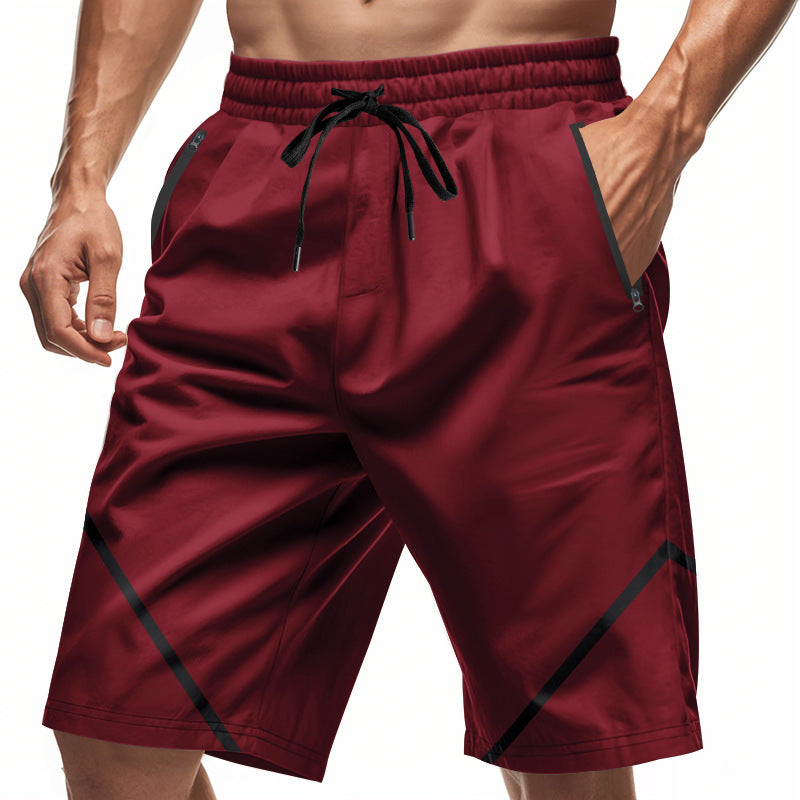 Herren Sportliche Shorts mit elastischem Bund und praktischen Reißverschlusstaschen Echoarchiv