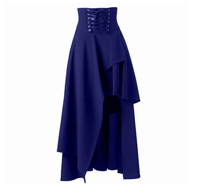 Damen Eleganter asymmetrischer Rock mit Schnürung Echoarchiv
