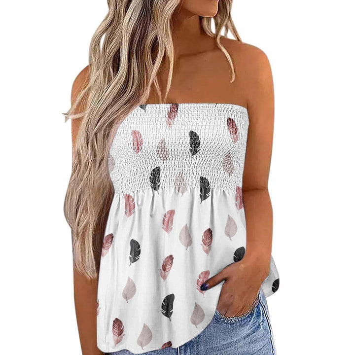 Damen Bandeau-Top mit floralem Einsatz Echo Archiv