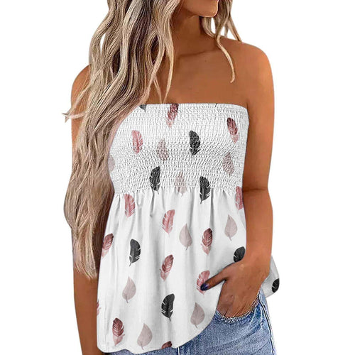 Damen Bandeau-Top mit floralem Einsatz Echo Archiv