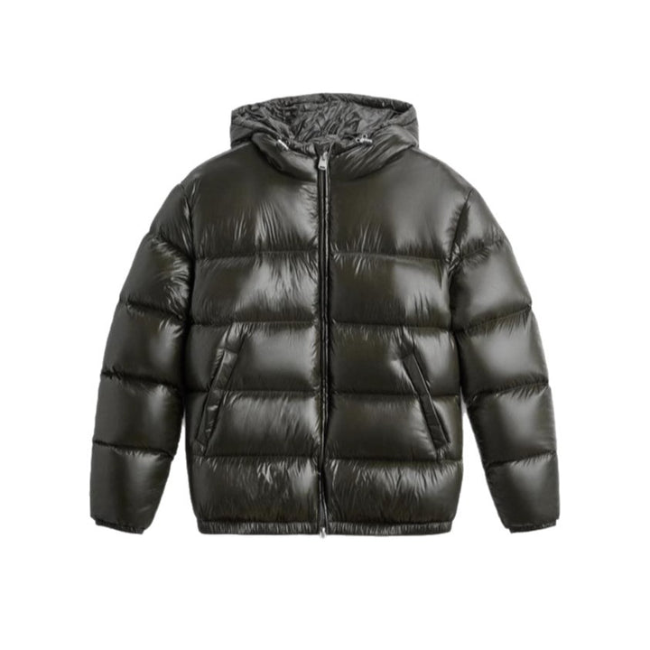 Damen nan glänzende Steppjacke mit Kapuze wattierter Thermofüllung und geradem Komfortschnitt Echo Archiv