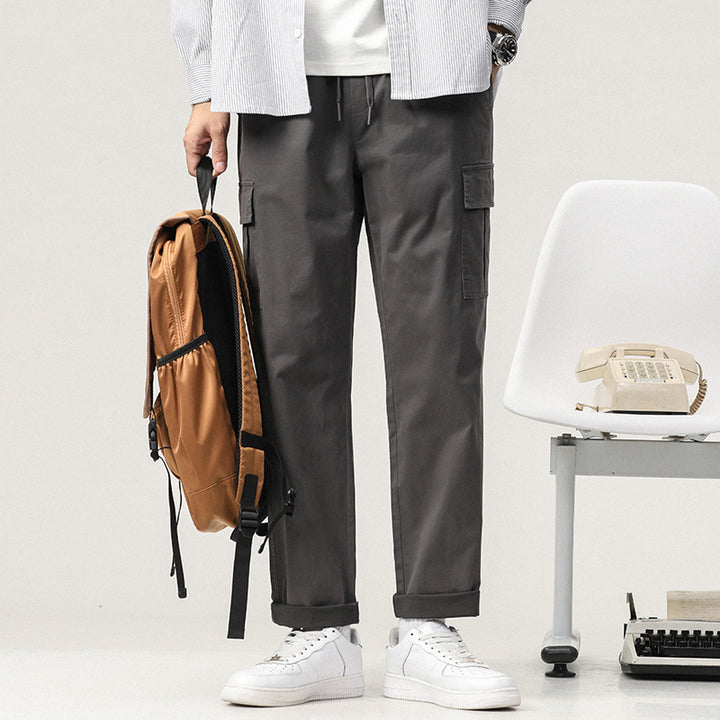 Herren bequeme Cargo-Hose mit elastischem Bund und praktischen Taschen Echoarchiv