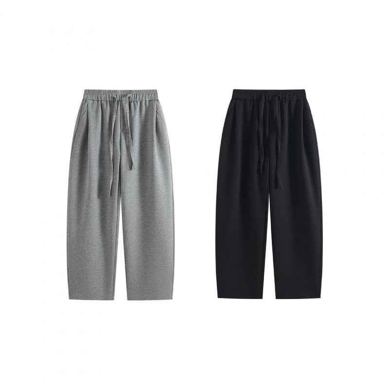 [Damen] Weite Highwaist-Loungehose mit Kordelzug, elastischem Bund und Seitentaschen Echo Archiv