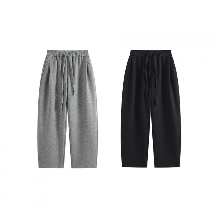 [Damen] Weite Highwaist-Loungehose mit Kordelzug, elastischem Bund und Seitentaschen Echo Archiv