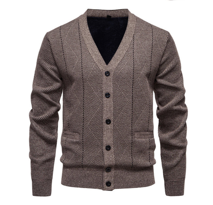 Herren modische Strickjacke mit einzigartigem Rautenmuster Echoarchiv