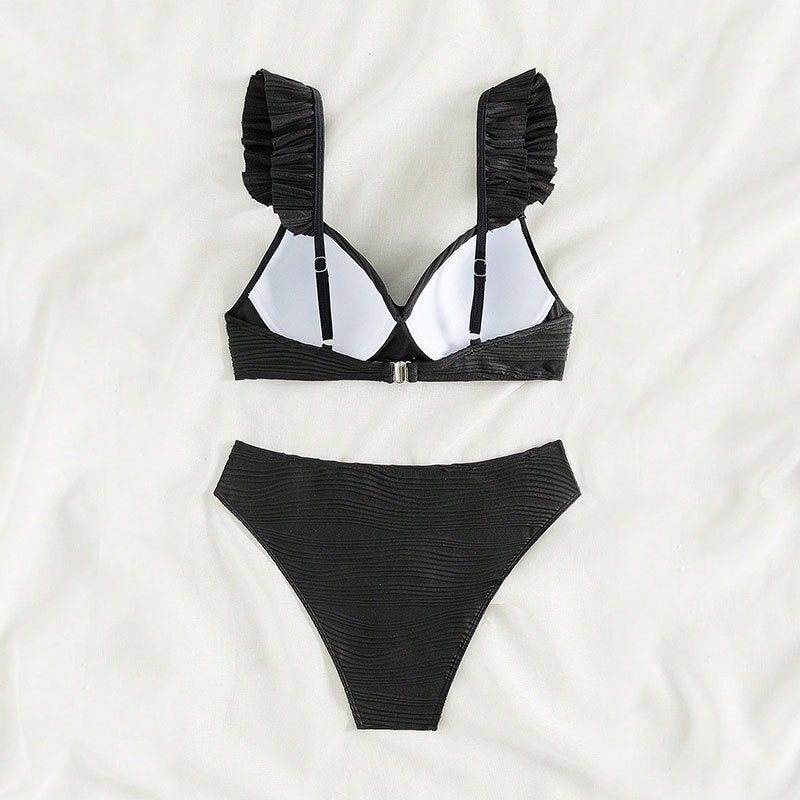 Damen Hoch tailliertes Bikini-Set mit raffiniertem Wickeldetail – Maréssa