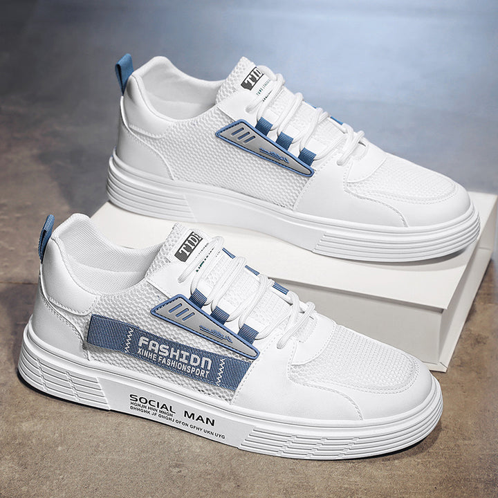 Herren Lässige Plateau-Sneaker mit atmungsaktivem Mesh- und Kunstleder-Mix Echoarchiv