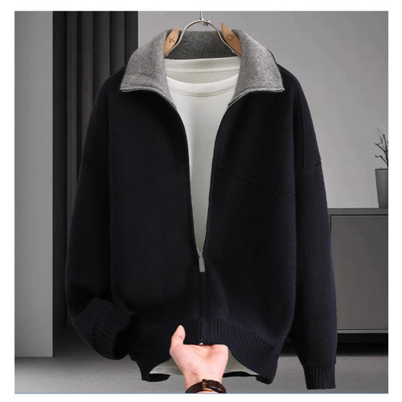 Stilvoller Herren-Sweatshirt-Jacke mit hohem Kragen Echo Archive