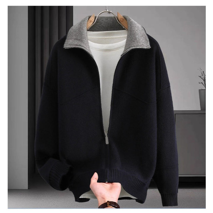 Stilvoller Herren-Sweatshirt-Jacke mit hohem Kragen Echo Archive