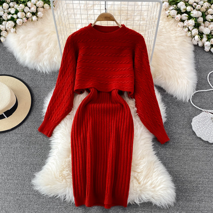 Damen Strickset mit Rippenstruktur Echo Archiv
