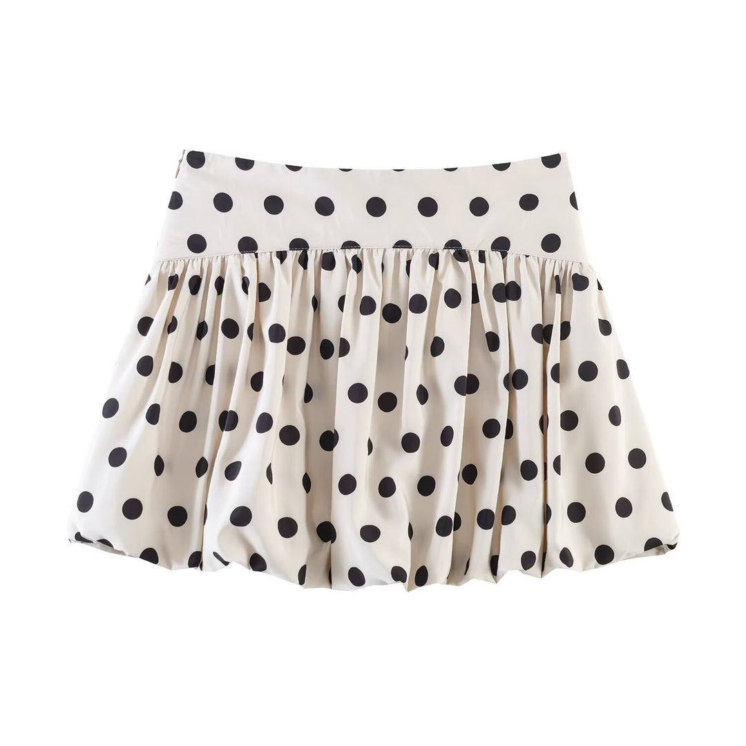 Damen Voluminöser Punkteshort mit bauschigem Saum Echo Archiv